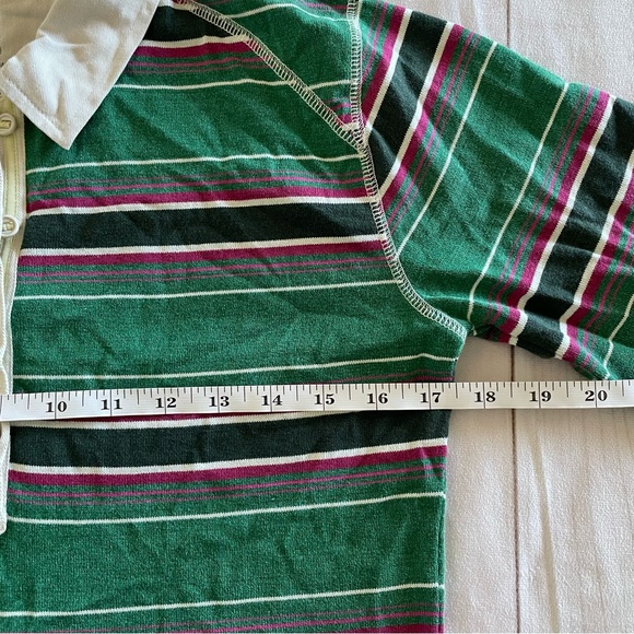 The North Face Striped Polo Shirt Women’s M Classic Retro Long Sleeve Y2K 2000s - Picture 11 of 14